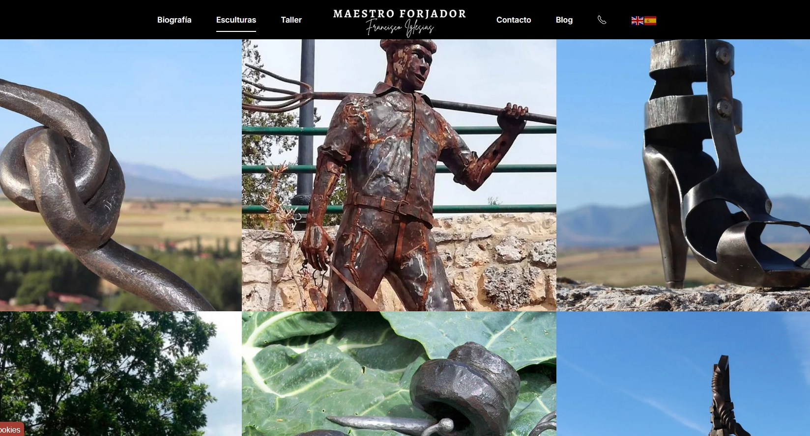 Página web para Francisco Iglesias maestro forjador