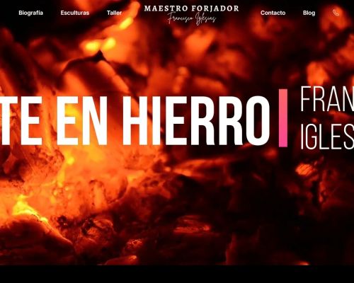 Página web para Francisco Iglesias maestro forjador