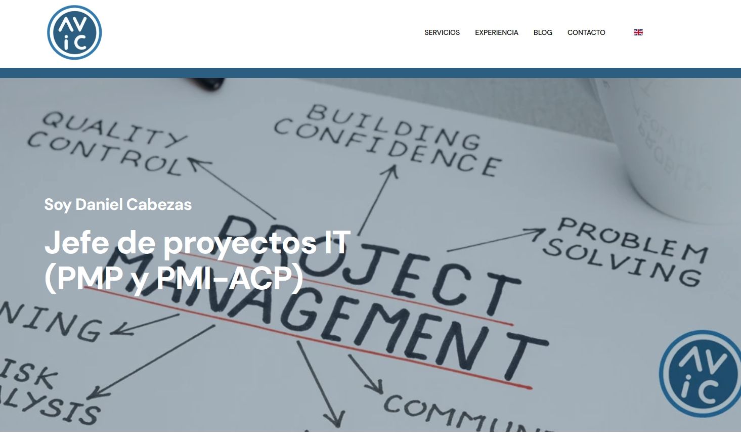 Página web para Daniel Cabezas Jefe de proyectos IT (PMP y PMI-ACP)