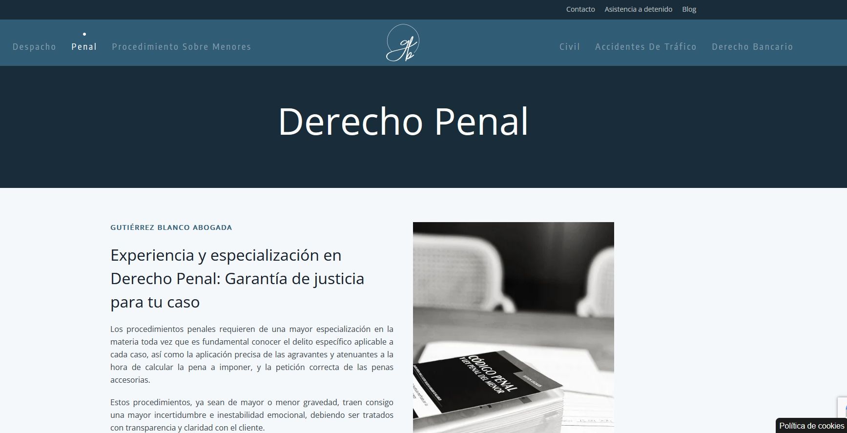 Página web para Laura Gutierrez Blanco abogada en Valladolid