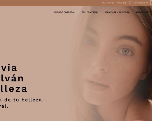 Página web para Silvia Galván Belleza